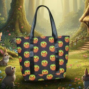 Poison Apple Snow White Inspired Zip Top Shoulder Tote Handmade bag
